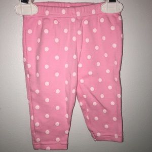 Pink polka dot Carter’s legging